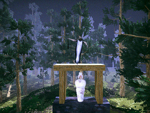 Pocong found Kuntilanak night horror img